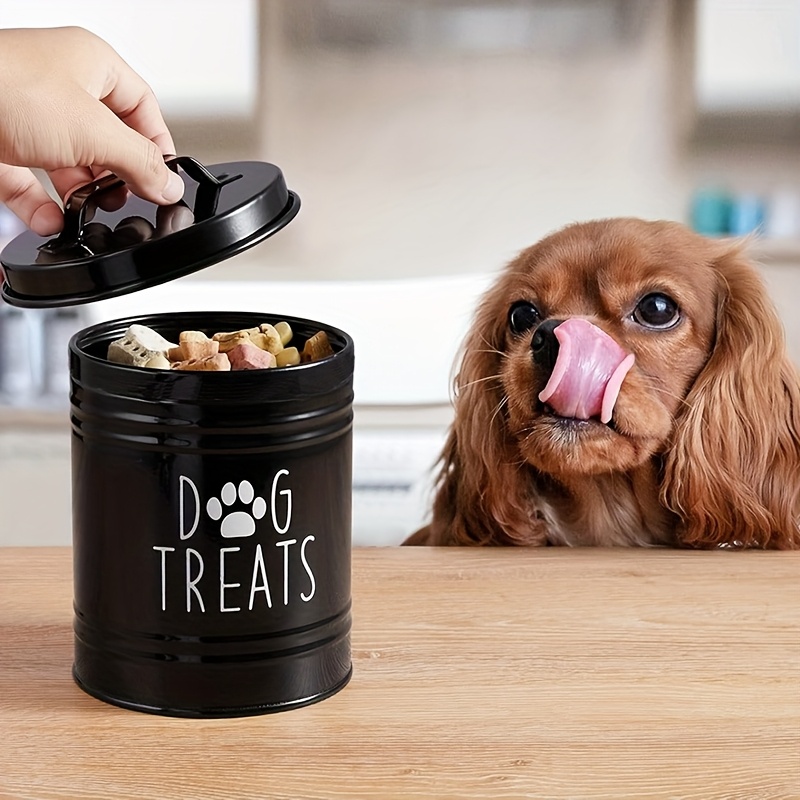 Pet Supplies Is Food - Metalowy pojemnik na smakołyki dla psów,